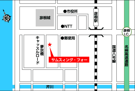 夢京橋キャッスルロード周辺マップ